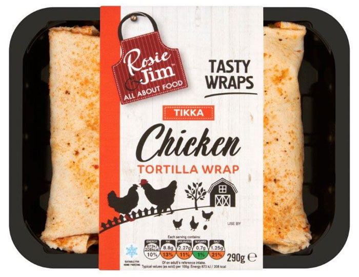 Tikka Chicken Wrap Tray