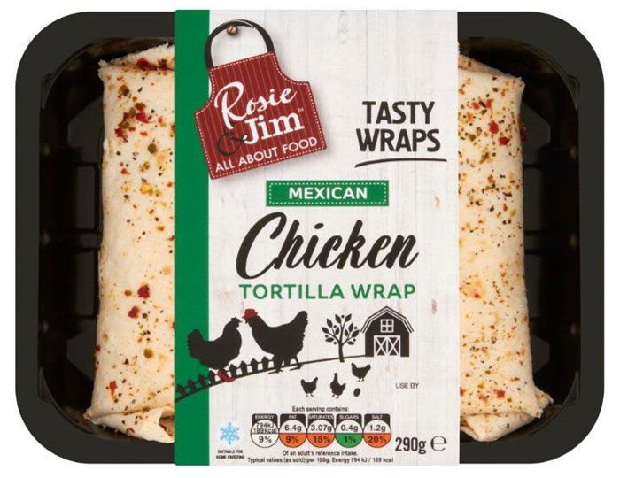 Mexican Chicken Wrap - Tray