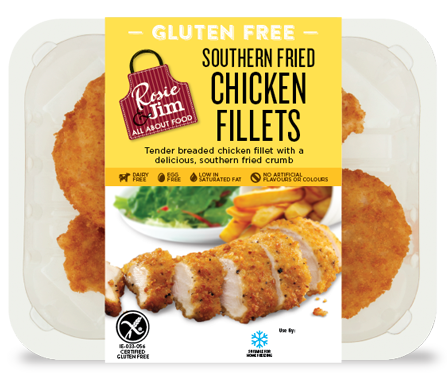 Rosie & Jim Gluten Free Southern Fried Chicken Fillet - Tray Chilled
