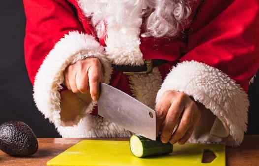 Santa Cutting Veg